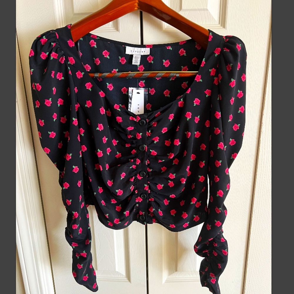 Brand New Top Shop cropped blouse